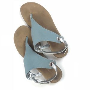 Blue & silver comfy sandal